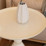 Elegant White Umbrella Modern Side Table Floor Lamp Image - 6