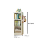 Elegant White Wood Vertical Rectangle Display Bookcase Image - 19