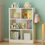 Elegant White Wood Vertical Rectangle Display Bookcase Image - 2