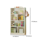 Elegant White Wood Vertical Rectangle Display Bookcase Image - 24