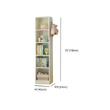 Elegant White Wood Vertical Rectangle Display Bookcase Image - 26