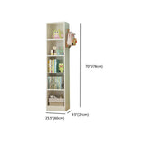 Elegant White Wood Vertical Rectangle Display Bookcase Image - 27