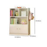 Elegant White Wood Vertical Rectangle Display Bookcase Image - 32