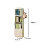 Elegant White Wood Vertical Rectangle Display Bookcase Image - 34