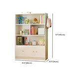 Elegant White Wood Vertical Rectangle Display Bookcase Image - 36