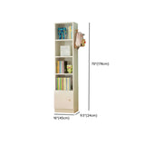 Elegant White Wood Vertical Rectangle Display Bookcase Image - 38