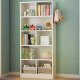 Elegant White Wood Vertical Rectangle Display Bookcase Image - 4