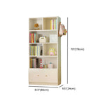 Elegant White Wood Vertical Rectangle Display Bookcase Image - 40