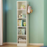 Elegant White Wood Vertical Rectangle Display Bookcase Image - 7