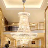 Empire Crystal Clear High Ceiling Foyer Chandelier Image - 4