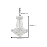 Empire Crystal Clear High Ceiling Foyer Chandelier #size