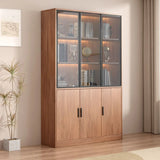 Enclosed Natural Finish Oak Standard Display Cabinet Image - 1