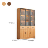 Enclosed Natural Finish Oak Standard Display Cabinet Image - 11