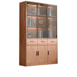 Enclosed Natural Finish Oak Standard Display Cabinet Image - 9