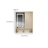 Engineered Wood Light Yellow Frameless Vanity Cabinet Image - 23