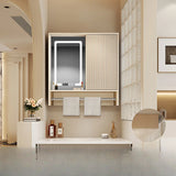 Engineered Wood Light Yellow Frameless Vanity Cabinet Image - 4