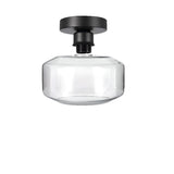 Entrance Industrial Glass Semi-Flush Mount Light 1 Light Image - 16