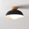 Entrance Mini Black Dome Semi-Flush Mount Ceiling Light Image - 5