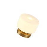 Entrance Mini Cylinder Gold Glass Semi-Flush Mount Lamp Image - 10