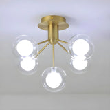 Entrance Mini Firefly Glass Semi-Flush Mount Lamp 5-Bulb Image - 6