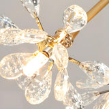 Entrance Mini Flower Crystal Semi-Flush Mount Light Image - 8