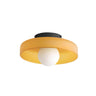 Entrance Mini Yellow Barn Semi-Flush Mount Ceiling Lamp Image - 6