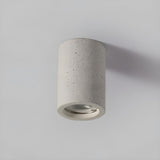 Entrance Simple Grey Stone Cylinder Flush Mount Light Image - 12