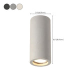 Entrance Simple Grey Stone Cylinder Flush Mount Light Image - 18