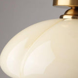 Entrance Simple Mini Dome Glass Semi-Flush Mount Light Image - 11