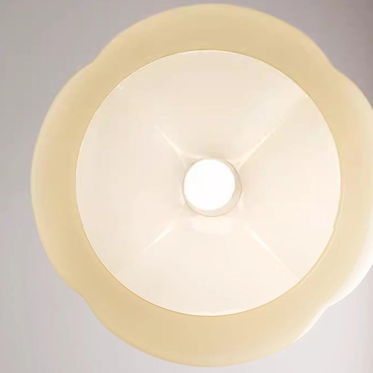 Entrance Simple Mini Dome Glass Semi-Flush Mount Light Image - 16