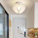 Entrance White Onion-Shaped Flush Mount Ceiling Light Image - 1