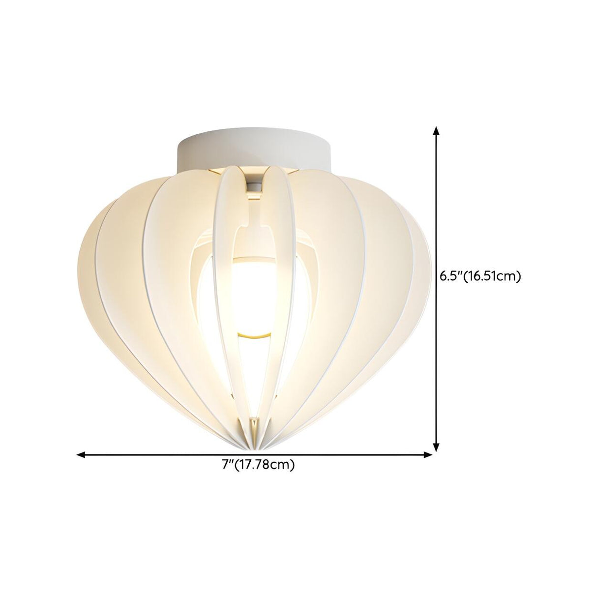 Entrance White Onion-Shaped Flush Mount Ceiling Light 