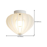 Entrance White Onion-Shaped Flush Mount Ceiling Light #size