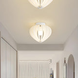 Entrance White Onion-Shaped Flush Mount Ceiling Light Image - 2