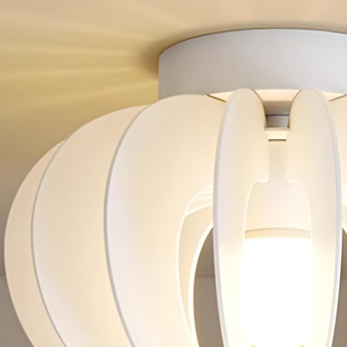 Entrance White Onion-Shaped Flush Mount Ceiling Light Image - 9