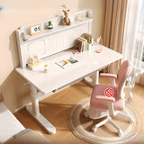 Ergonomic Adjustable Drawers Shelf T-Shape Writing Desk Image - 11