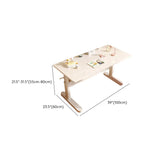 Ergonomic Adjustable Drawers Shelf T-Shape Writing Desk Image - 15