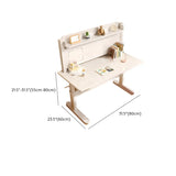 Ergonomic Adjustable Drawers Shelf T-Shape Writing Desk Image - 22