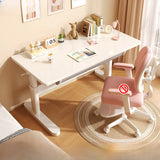 Ergonomic Adjustable Drawers Shelf T-Shape Writing Desk Image - 3