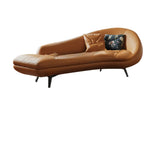 Ergonomic Beige Large Faux Leather Right-Arm Chaise Image - 11