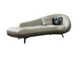 Ergonomic Beige Large Faux Leather Right-Arm Chaise Image - 3