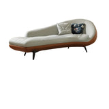 Ergonomic Beige Large Faux Leather Right-Arm Chaise Image - 5