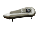 Ergonomic Beige Large Faux Leather Right-Arm Chaise Image - 7