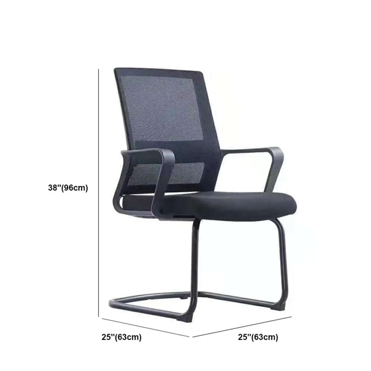 Ergonomic Black Mesh Task Swivel Base Office Chair 