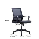 Ergonomic Black Mesh Task Swivel Base Office Chair Image - 11