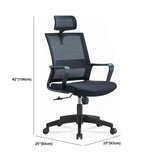 Ergonomic Black Mesh Task Swivel Base Office Chair Image - 12