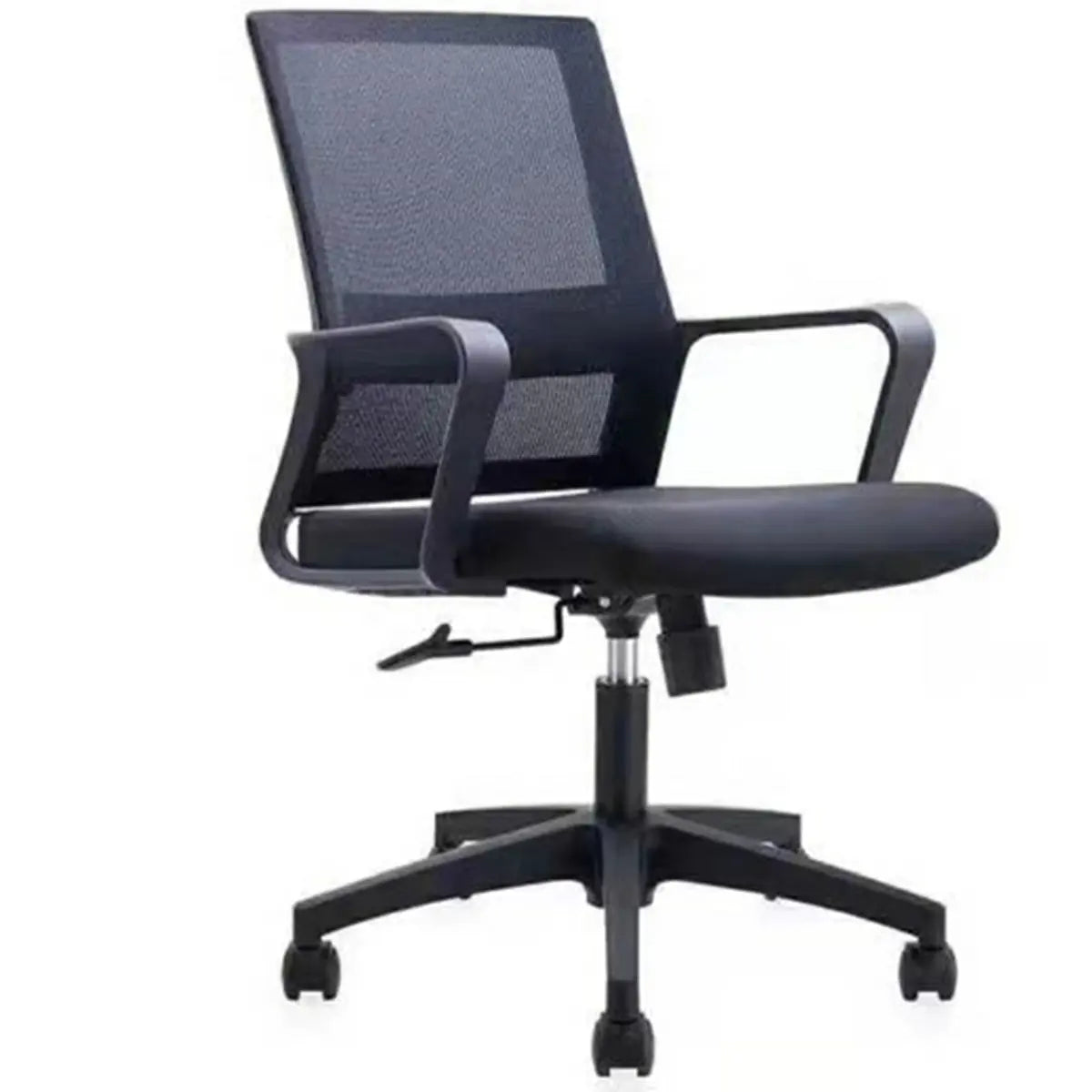 Ergonomic Black Mesh Task Swivel Base Office Chair Image - 3