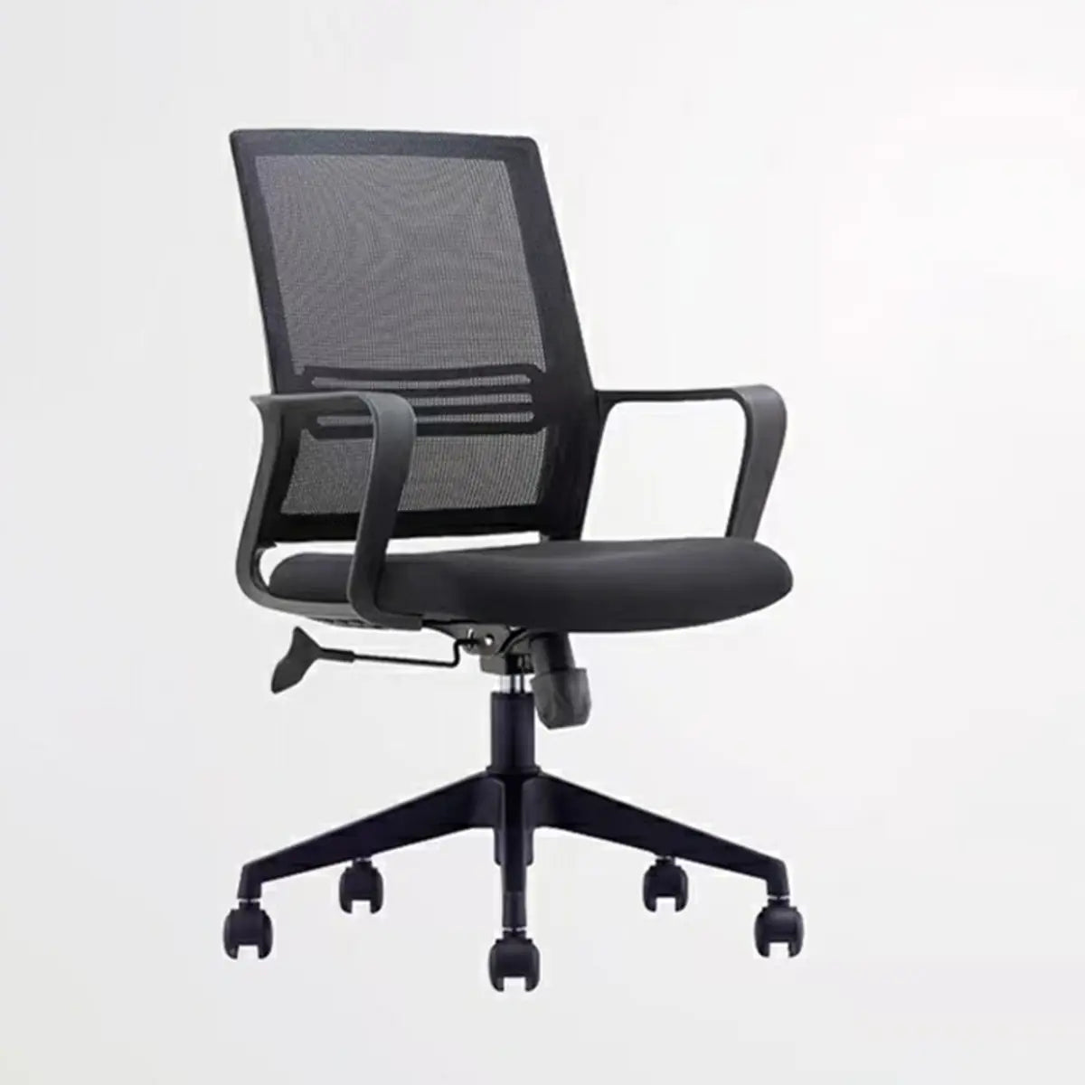 Ergonomic Black Mesh Task Swivel Base Office Chair Image - 4