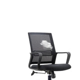 Ergonomic Black Mesh Task Swivel Base Office Chair Image - 9