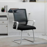 Ergonomic Black Modern Mesh Back Metal Office Chair Image - 3